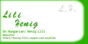 lili henig business card